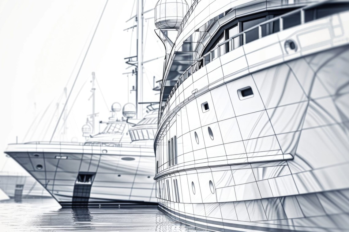 Image of two boats floating in the water. Suitable for travel brochures or maritime websites