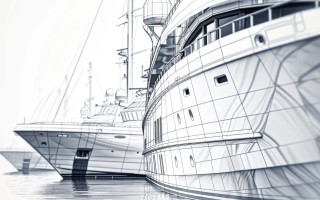 Image of two boats floating in the water. Suitable for travel brochures or maritime websites