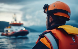 Emergency Rescue Operation in Action at Sea
